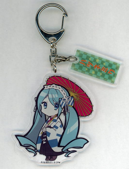 Hatsune Miku Illustration by Wa-Modern Petit Acrylic Keychain - IDEA CREATE - Approx. 71 x 40 mm (Pre-owned)