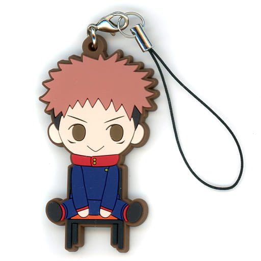 Yuji Itadori Rubber Strap Keychain - Jujutsu Kaisen Kimi to Friends Collection (Movic) - Approx. 6 x 6 cm - Pre-owned