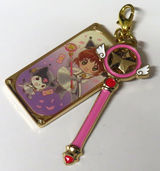 Sakura & Kuromi Secret Charm - Sanrio Characters × Cardcaptor Sakura Keychain Charm (Length Approx. 50 mm, Pre-owned)
