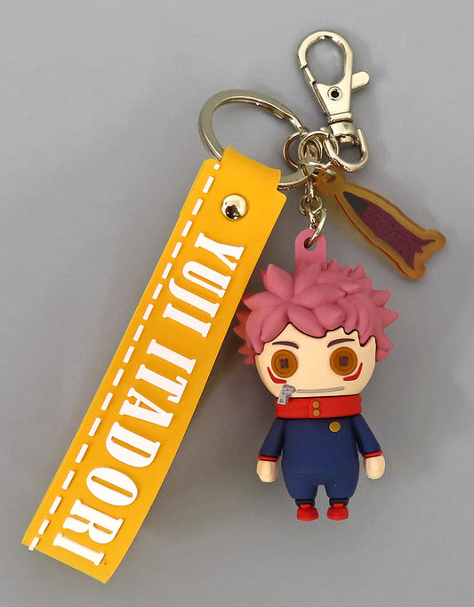 Yuji Itadori Rubber Keychain Keyholder - Jujutsu Kaisen Official Rubber Keyring by Prime 1 Studio - Approx. 150 mm (Pre-owned)