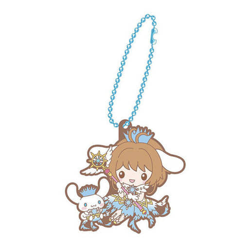 Sakura × Cinnamoroll Rubber Mascot - Cardcaptor Sakura × Sanrio Characters Special Rubber Mascot with Ball Chain, Height Approx. 5 cm (Pre-owned)