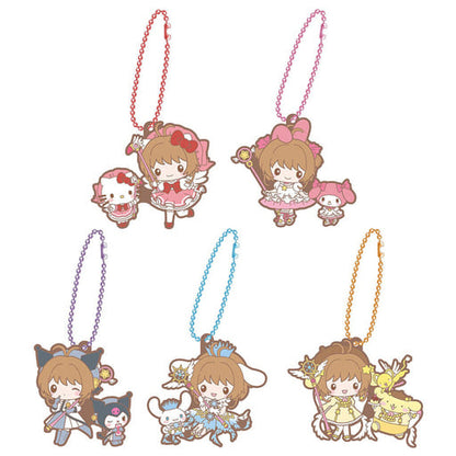 Cardcaptor Sakura × Sanrio Characters Special Rubber Mascot 5-Piece Complete Set - Bandai Ball-Chain Mascots, Height Approx. 5 cm