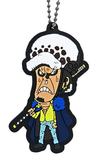 Trafalgar Law Rubber Mascot Keychain from ONE PIECE: The Nine Red Scabbards First Battle Ichiban Kuji H Prize, 6 cm, BANDAI SPIRITS
