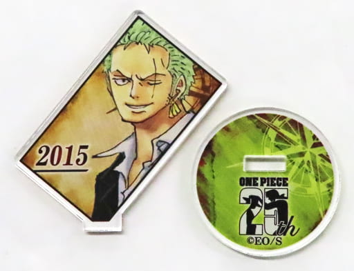 Roronoa Zoro Acrylic Character Collection “ZORO” Acrylic Stand - Shueisha - 2015 - Approx. 55 mm (Pre-owned)