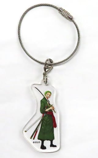 Roronoa Zoro Wire Acrylic Keychain - Meet the One Piece Jewels Goods Exhibition (Neutral Corporation, Pre-owned, Approx. 4–7.5 cm)