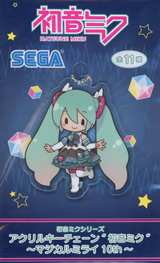 Hatsune Miku Acrylic Keychain - Magical Mirai 10th Anniversary Illustration by 3gatsu Yokka - Sega Prize (Approx. 8 cm) - Pre-owned