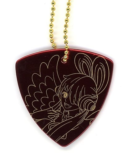 Uta Metal Pick Charm Keychain - One Piece FILM RED Theater Goods (Approx. 35 x 35 mm, Toei)