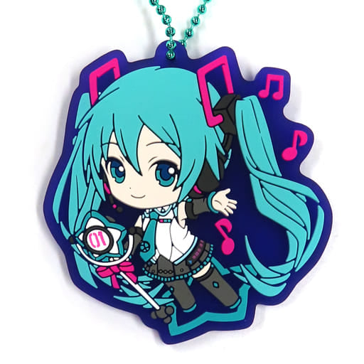 Hatsune Miku Rubber Mascot Keychain - Magical Mirai 10th Anniversary Gashapon Kuji B-4 Prize (Approx. 60 mm) - Bandai - Pre-owned