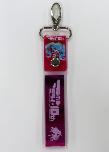 Hatsune Miku (KEI Illustration) Silver Tape Holder Osaka Ver. - Magical Mirai 10th Anniversary Official Keychain, Approx. 14.5 cm (Japan Intercreate)