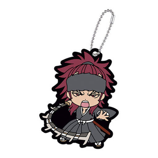 Renji Abarai BLEACH: Thousand-Year Blood War Capsule Rubber Mascot Keychain by Bandai, Pre-Owned
