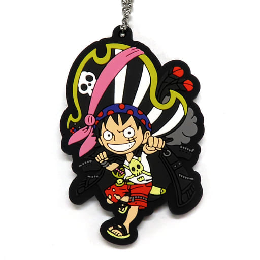 Monkey D. Luffy Rubber Mascot Keychain from One Piece Film Red Ichiban Kuji J Prize, 6.5 cm
