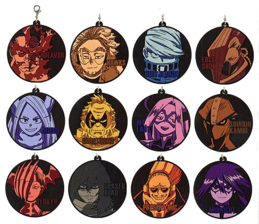 My Hero Academia The Top 5! J Prize Rubber Charm Complete Set of 12 Characters by BANDAI SPIRITS, Length Approx. 6.5 cm