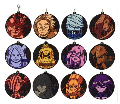 My Hero Academia The Top 5! J Prize Rubber Charm Complete Set of 12 Characters by BANDAI SPIRITS, Length Approx. 6.5 cm