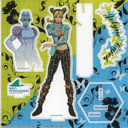 Jolyne Cujoh Acrylic Stand (Original Illustration) - JoJo's Bizarre Adventure Part 6 Stone Ocean × Yokohama Hakkeijima Sea Paradise “G.D.st Prison” Aquarium SOS - Approx. 16 x 16 cm (Pre-owned)
