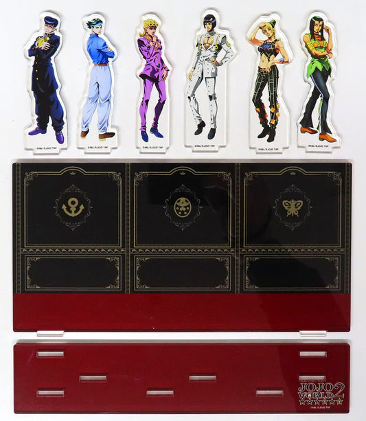 JoJo Group (Parts 4-6) Acrylic Diorama - JOJO WORLD2 - Bandai Namco Amusement - Approx. 18.5 x 26.5 cm - Pre-owned