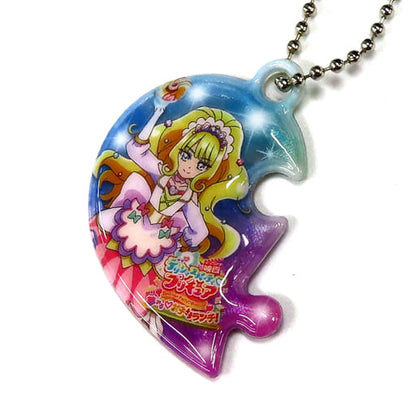 Yum-Yum & Finale ver. Connectable Heart Keychain - Delicious Party Pretty Cure Movie Mubichike Bonus (Length Approx. 45 mm, Pre-owned)