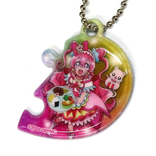 Precious & Spicy ver. Connectable Heart Keychain - Movie Delicious Party Pretty Cure MUBI Ticket Bonus (Length Approx. 45 mm) - Pre-owned