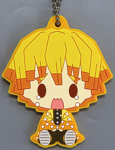 Zenitsu Agatsuma Rubber Mascot Keychain from Demon Slayer: Kimetsu no Yaiba Hashira Lottery G Prize by BANDAI SPIRITS