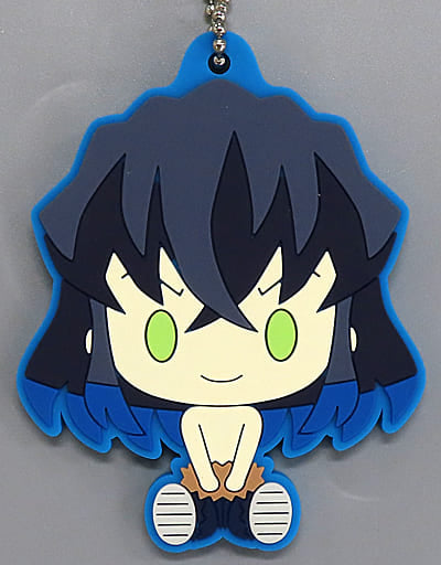 Inosuke Hashibira Chokonokko Rubber Mascot Keychain from Demon Slayer: Kimetsu no Yaiba Pillars Lottery, G Prize, Length Approx. 6.5 cm