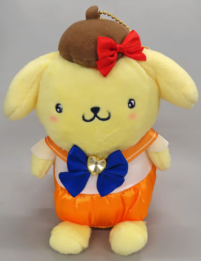 Pompompurin (Sailor Venus) Mascot Holder - Sailor Moon Eternal × Sanrio Characters - Approx. 20 cm (Pre-owned)