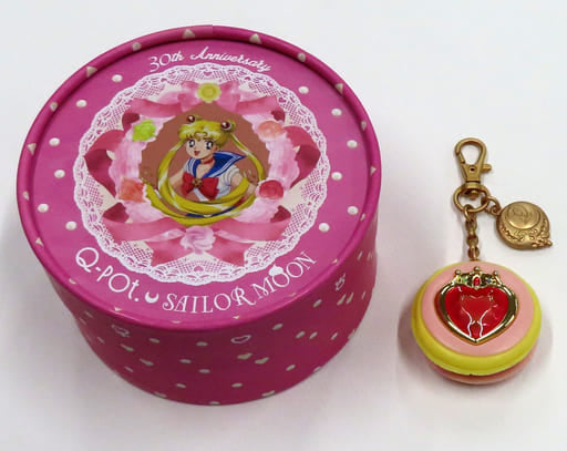 Prism Heart Macaron Bag Charm - Q-pot. CAFE. × Sailor Moon 8th Series (Q-pot., Pre-owned, Pink, Approx. 4 x 4 x 2.1 cm)