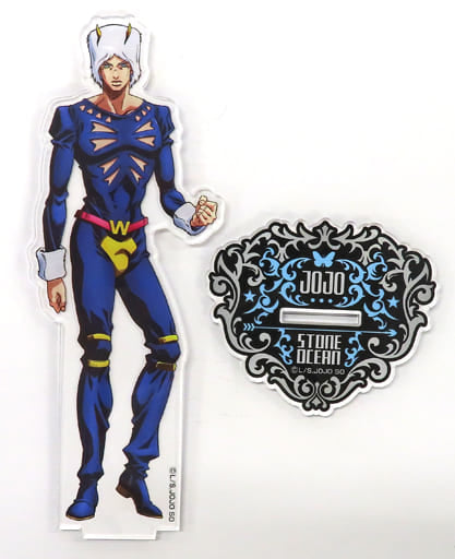 Weather Report BIG Illustrated Acrylic Stand - JoJo's Bizarre Adventure Part 6: Stone Ocean × ATRE Akihabara (Medicos Entertainment) Approx. 170 x 94 mm - Pre-owned