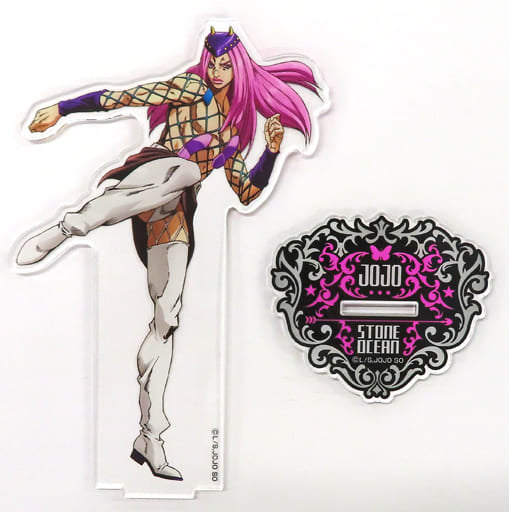 Narciso Anasui BIG Illustrated Acrylic Stand - JoJo's Bizarre Adventure Part 6: Stone Ocean (Approx. 170 x 94 mm) - Medicos Entertainment (Pre-owned)
