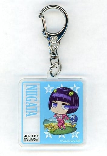 Bruno Bucciarati Regional Limited Acrylic Keychain - JoJo's Bizarre Adventure JOJO WORLD2 (Bandai Namco Amusement) - Approx. 5 x 5 cm