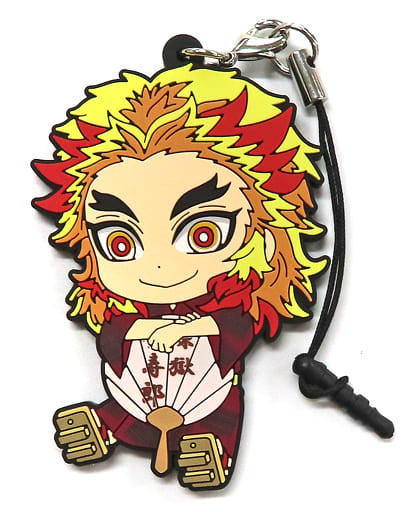 Kyojuro Rengoku Demon Slayer: Kimetsu no Yaiba Petanko Rubber Strap Summer Festival Ver. Vol. 2, Approx. 60 mm