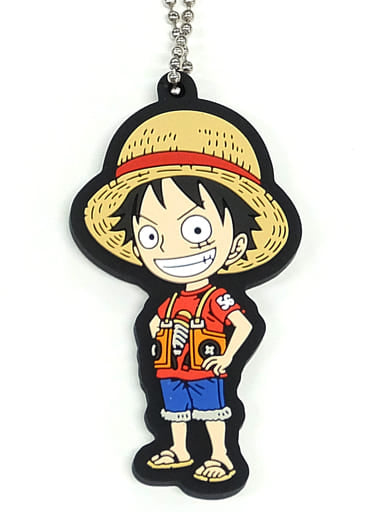 Monkey D. Luffy Rubber Mascot Keychain - Ichiban Kuji One Piece FILM RED -MORE BEAT- I Prize (Bandai Spirits, Length Approx. 6.5 cm, Pre-owned)