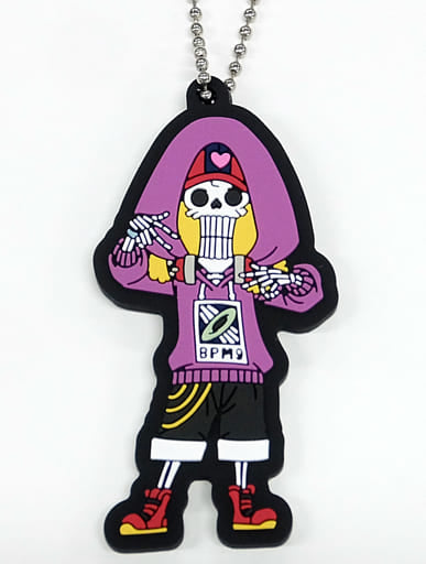 Brook Rubber Mascot Keychain from ONE PIECE FILM RED -MORE BEAT- Ichiban Kuji Prize I, 6.5 cm