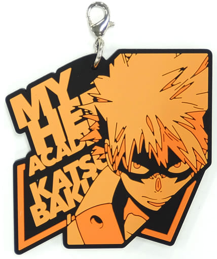 Katsuki Bakugo Rubber Charm Keychain from My Hero Academia Ichiban Kuji Assault L Prize, Length Approx. 6.5 cm