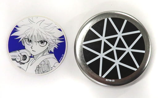 Killua Zoldyck Yo-yo Style Tin & Acrylic Sticker - HUNTER×HUNTER - Togashi Yoshihiro Exhibition "PUZZLE" Goods (Approx. 56 mm)