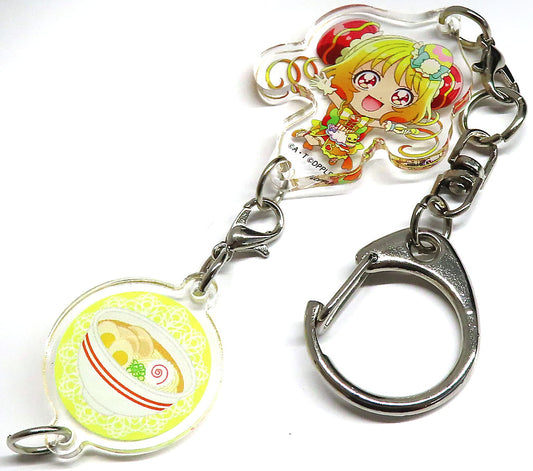 Cure YumYum Acrylic Keychain - Delicious Party Pretty Cure LIVE 2022 Cheers! Delicious LIVE Party (Approx. 70 mm, Pre-owned)