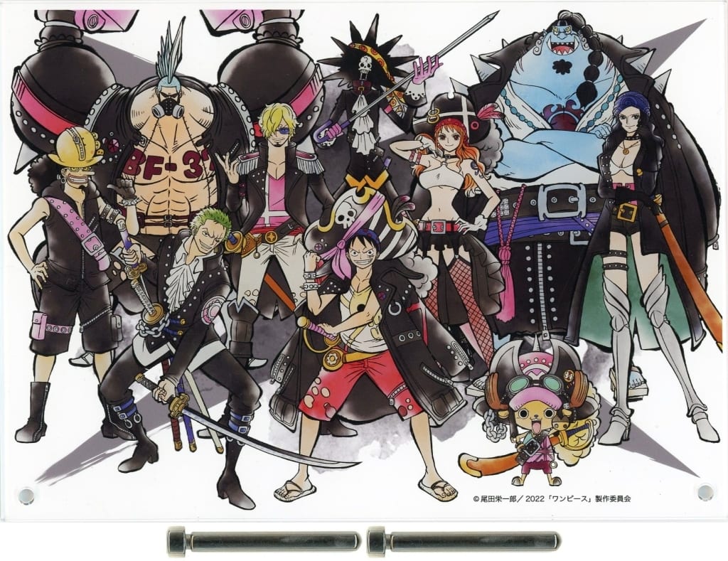 One Piece Film: Red Acrylic Board - Group Design (Approx. 215 x 153 mm) Com's - Pre-owned