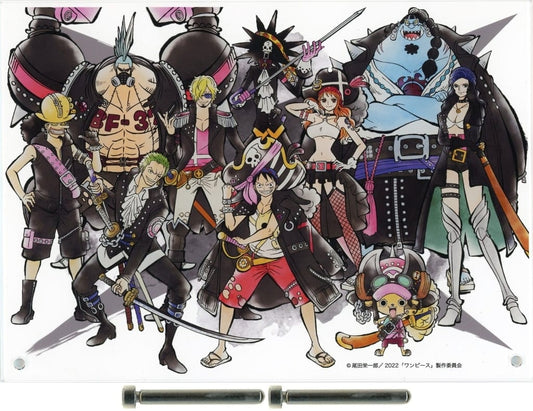 One Piece Film: Red Acrylic Board - Group Design (Approx. 215 x 153 mm) Com's - Pre-owned