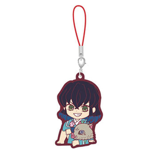 Inosuke Hashibira Rubber Mascot Keychain from Demon Slayer: Kimetsu no Yaiba Gashapon Lottery Assort 2 B Prize by Bandai