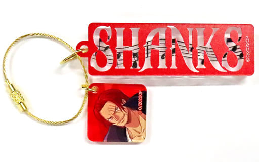 Shanks Acrylic Name Keyholder - One Piece FILM RED Straw Hat Store Exclusive (Movic) Character Plate Approx. 2.5 x 2.5 cm / Name Plate 7.2×2.2cm