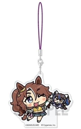 Mejiro Palmer & Daitaku Helios Acrylic Strap Pair - Umamusume Pretty Derby Acrylic Strap ~With Plushies~ Vol.3 (Approx. 70mm, Sol International)