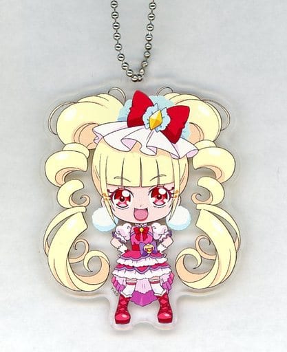 Cure Macherie Acrylic Die-Cut Ball Chain Keychain - Pretty Cure All Stars Pretty Store Limited (Toei Animation) Approx. 8 x 5 cm, Pre-owned