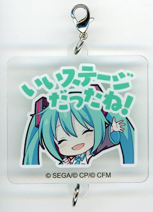 Hatsune Miku Acrylic Charm A - Project SEKAI COLORFUL STAGE! feat. Hatsune Miku - SEGA - Approx. 48 x 53 mm (Pre-owned)