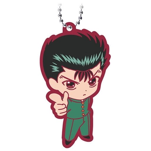 Yusuke Urameshi YuYu Hakusho Capsule Rubber Mascot Keychain 2022 Edition by Bandai