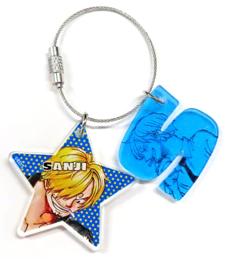 Sanji 2-Piece Acrylic Alphabet Charm Keychain - One Piece - Shueisha Brand - Approx. 45 mm (Pre-owned)