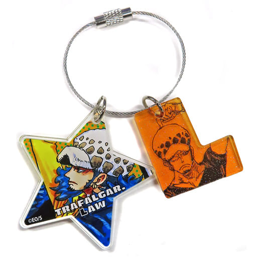Trafalgar Law Double Acrylic Alphabet Charm Keychain - One Piece - Shueisha - Pre-owned - Approx. 45 mm