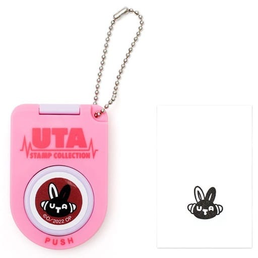 Uta Rabbit Design - Uta (Rabbit) One Piece FILM RED Trading Stamp Keyholder - Movic - Ink Stamp Ø Approx. 1.5 cm (Pre-owned)