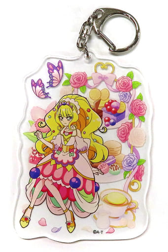 Cure Finale Acrylic Keychain - Delicious Party Pretty Cure Birthday Sweets Collection (Approx. 13 x 7 cm) Toei Animation Pre-owned