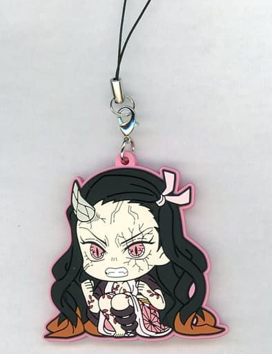 Nezuko Kamado Demon Slayer: Kimetsu no Yaiba Entertainment District Arc ViVimus Rubber Strap Keychain by Movic, Approx. 6 cm