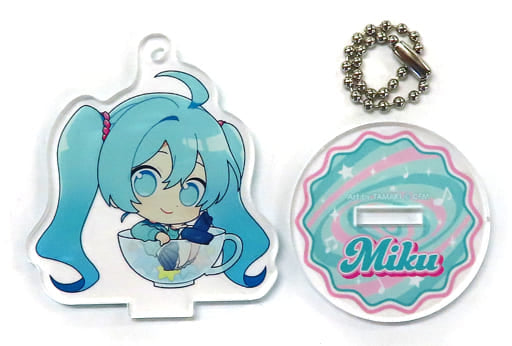 Hatsune Miku Trading Acrylic Keychain - THE GUEST cafe＆diner Collaboration (Height Approx. 50 mm) Pre-owned