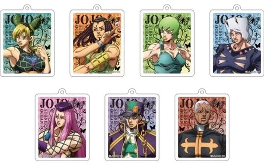 JoJo's Bizarre Adventure Stone Ocean Illustrated Acrylic Keyholder Collection - Complete 7-Piece Set (Medicos Entertainment, Approx. 68 mm)