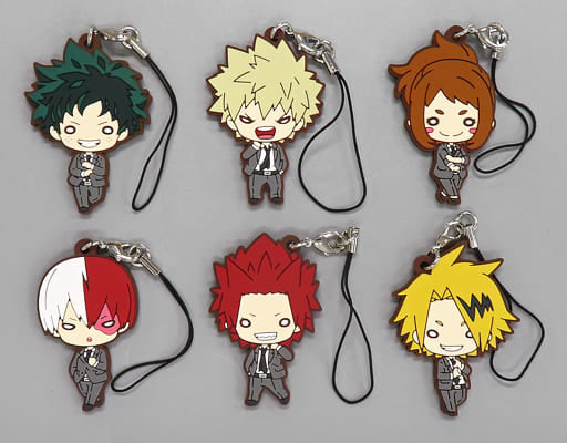 My Hero Academia Nitotan Suit Rubber Mascot Complete Set of 6 - TOHO animation STORE Limited, Takara Tomy Arts, Approx. 60 mm
